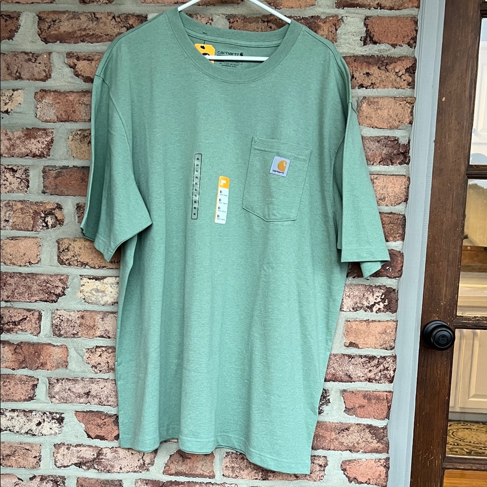 NWT Carhartt Men's Green Pocket T-Shirt Loose Fit